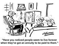 Insurance cartoon, Insurance comic, Annuity cartoon