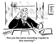 Management cartoon, telephone cartoon