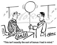 Sales cartoon, Sales manager cartoon, Bonus cartoon,