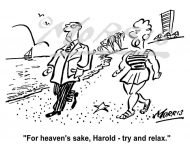 Business Manager cartoon, Holiday cartoon, Vacation comic