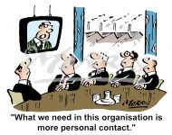 office communication cartoon, bad communication cartoon, business cartoon, meeting cartoon, boardroom meeting cartoon, management cartoon, staff meeting cartoon