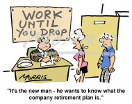 Retirement cartoon, Retirement comic