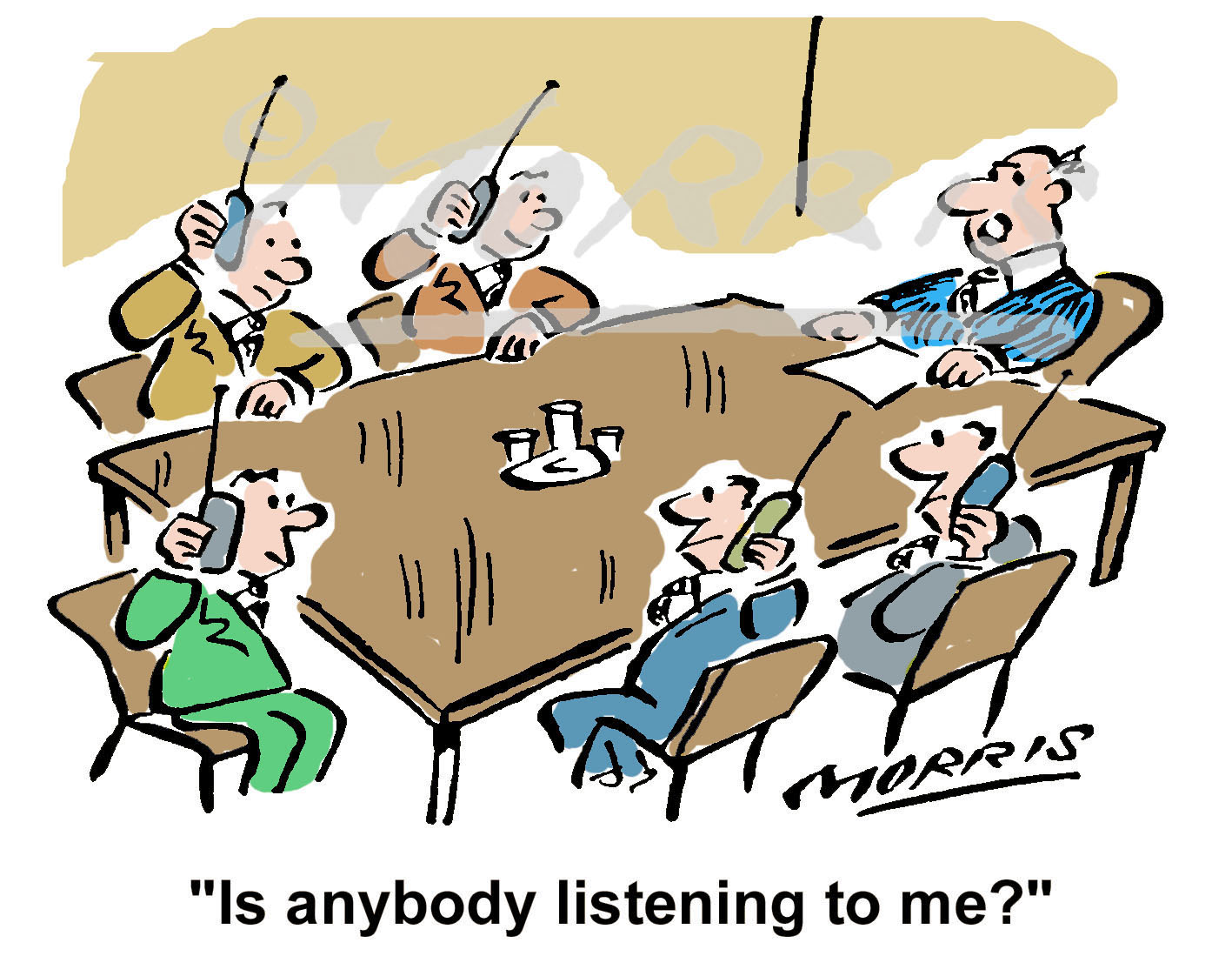 Communication business cartoon – Ref: 3828col | Business cartoons