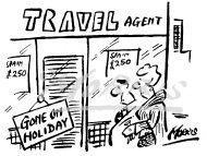 Travel Agent cartoon, Holiday cartoon, Vacation comic