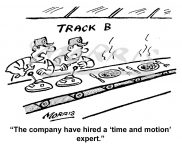 Time and Motion cartoon