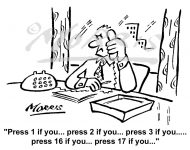 Customer service cartoon, Telephone cartoon