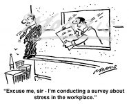 Stress cartoon, Workplace stress cartoon, Management stress cartoon