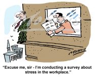 Stress cartoon, Workplace stress cartoon, Management stress cartoon